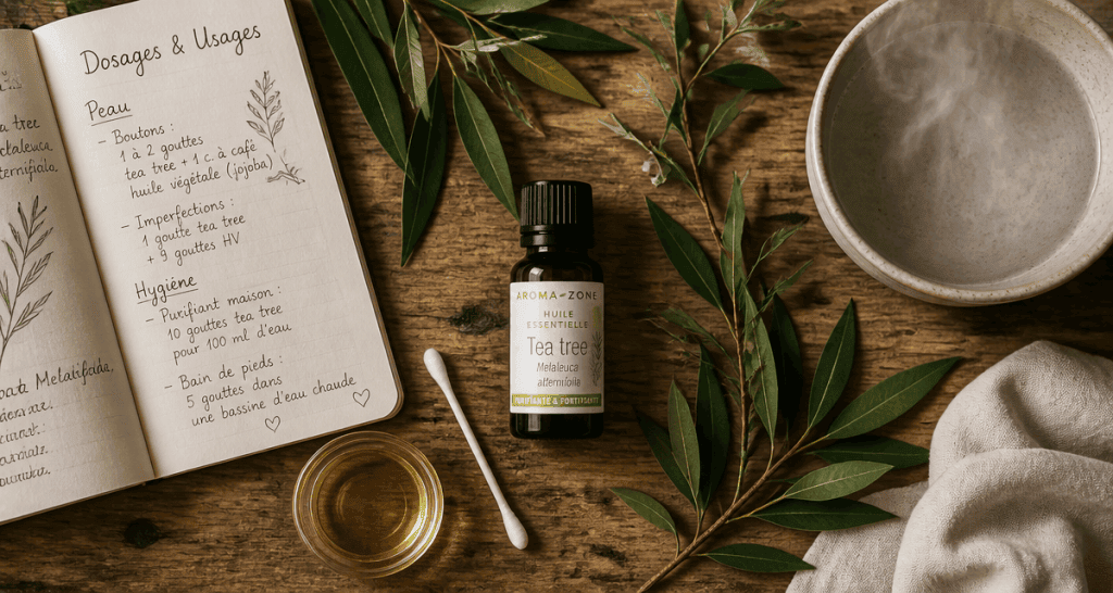 huile essentielle tea tree utilisation dilution et accessoires