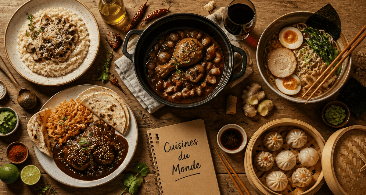 Les 5 grandes cuisines du monde plats emblématiques