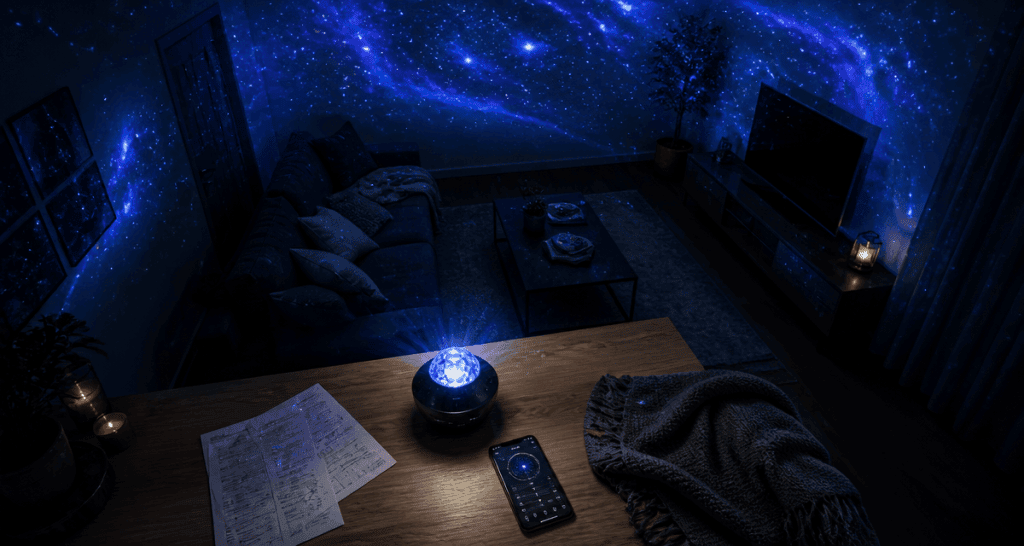 meilleur projecteur ciel étoilé adulte dans salon élégant