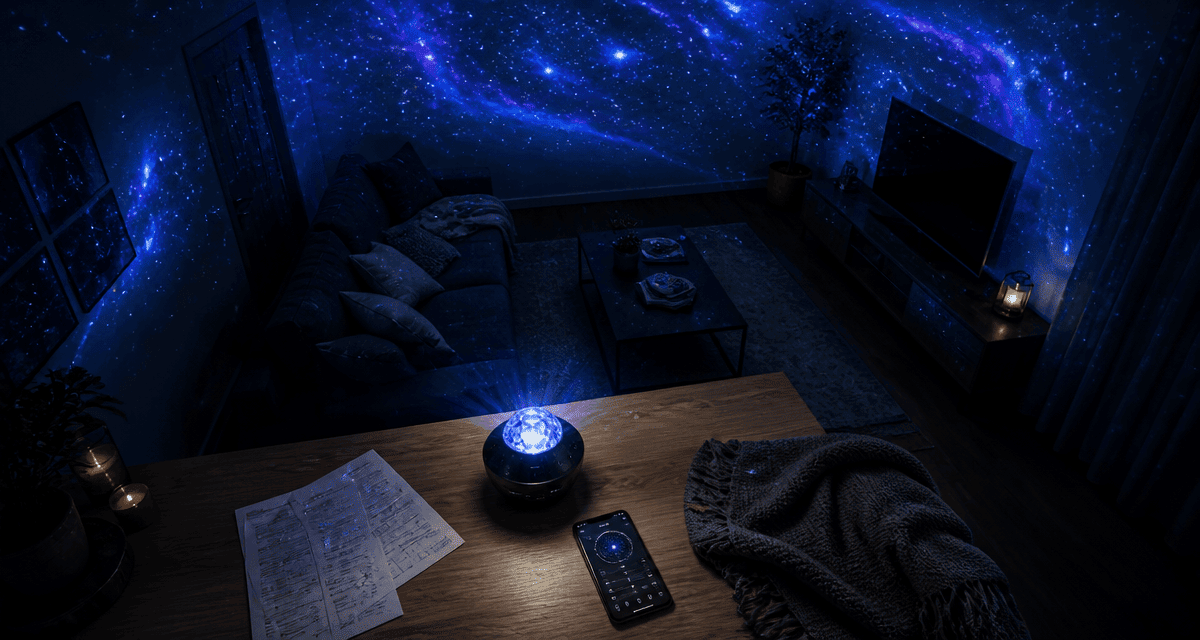 meilleur projecteur ciel étoilé adulte dans salon élégant