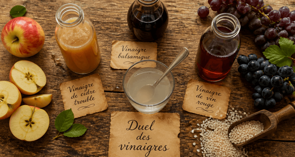 Meilleur vinaigre pour la sante trois types comparés