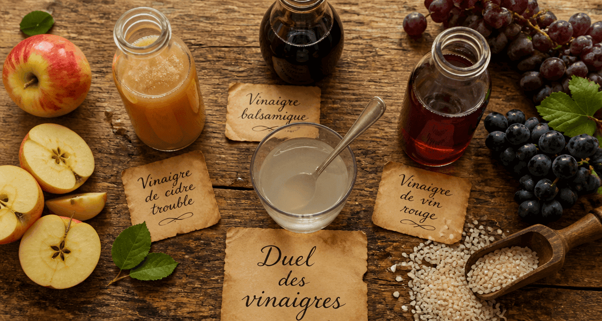 Meilleur vinaigre pour la sante trois types comparés