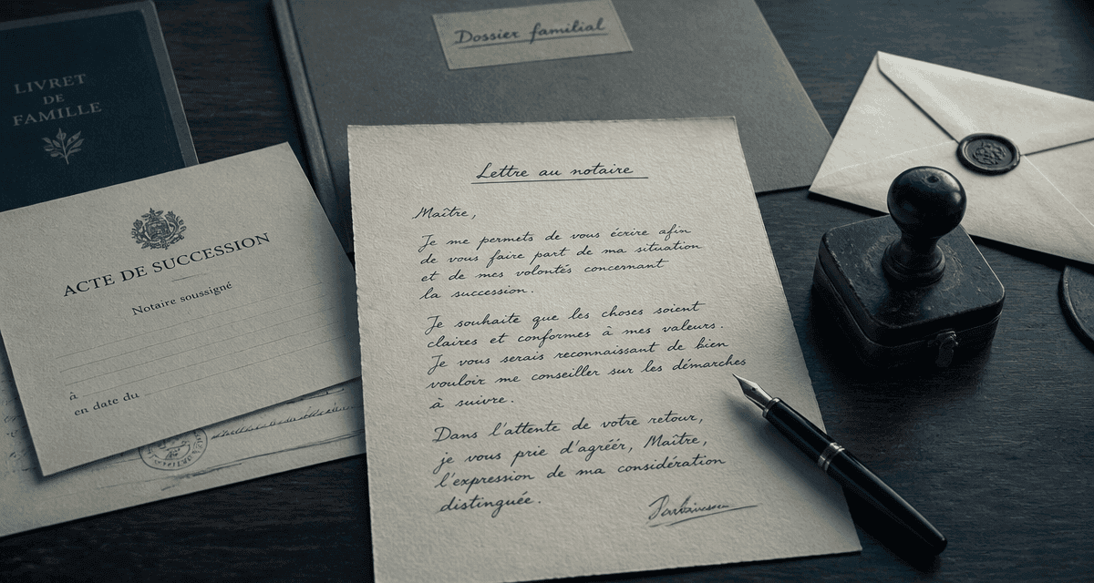 modèle de lettre pour un notaire vue bureau