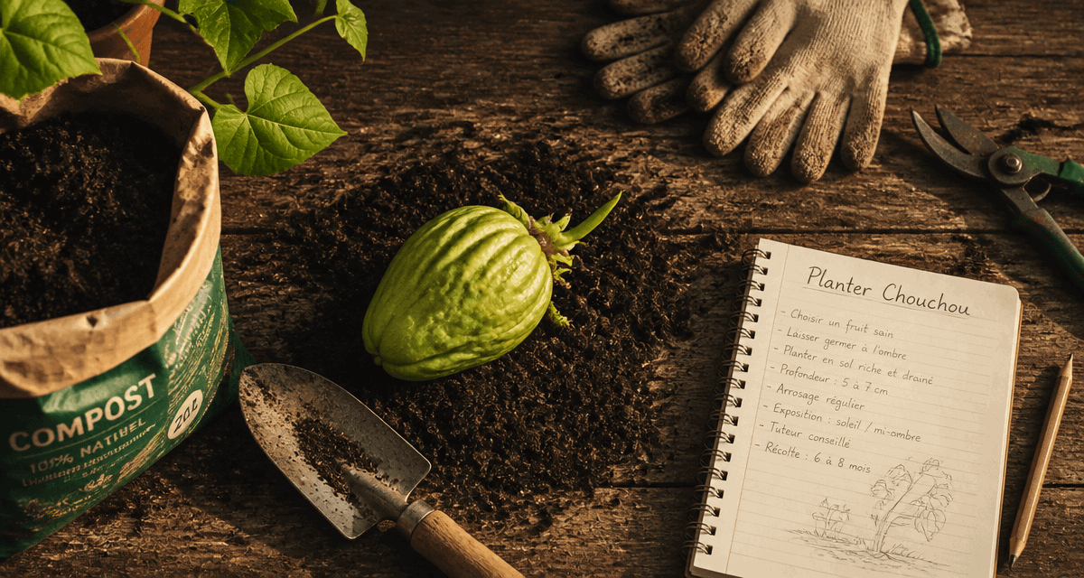 Planter chouchou sur plan de travail jardinage