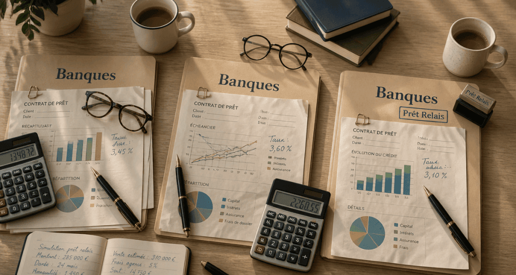 quel est la meilleure banque pour le prêt relais, dossiers et calculatrices