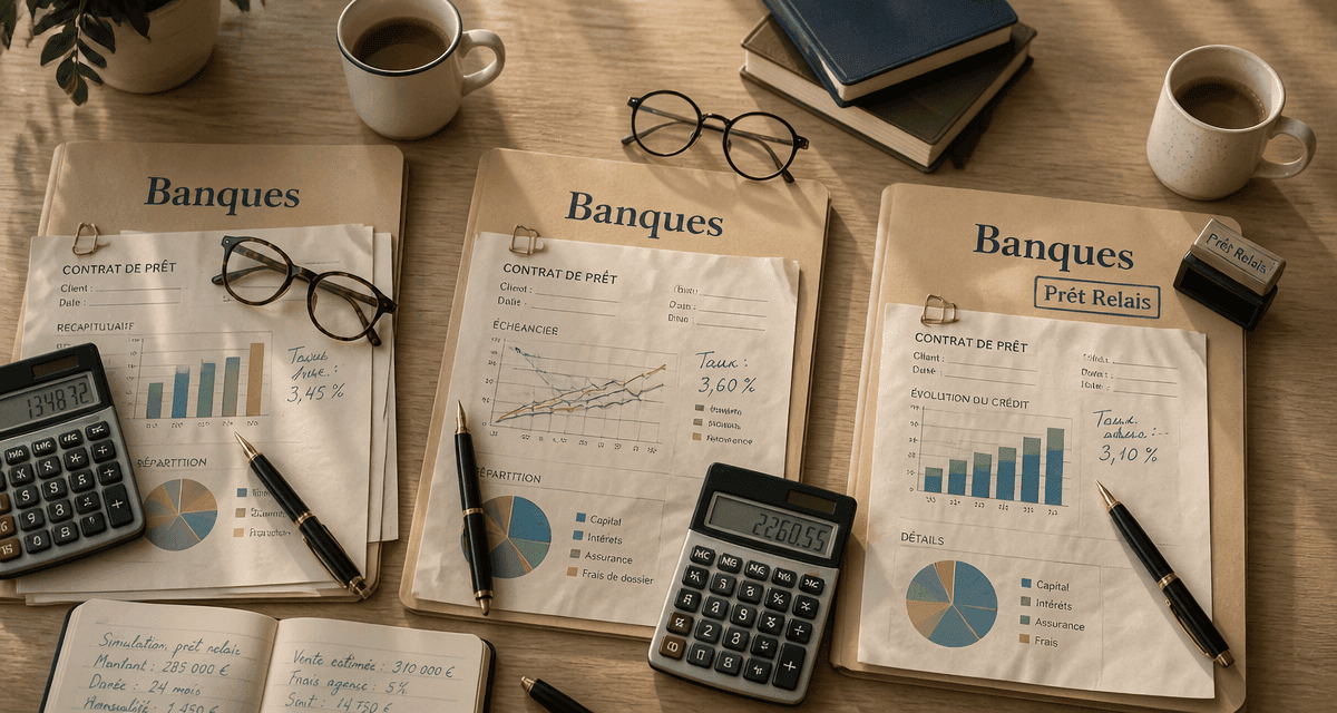 quel est la meilleure banque pour le prêt relais, dossiers et calculatrices