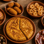 recette des tapas espagnol sur table rustique