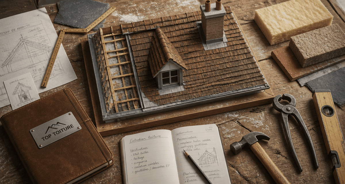 top toiture outils artisan maquette tuiles
