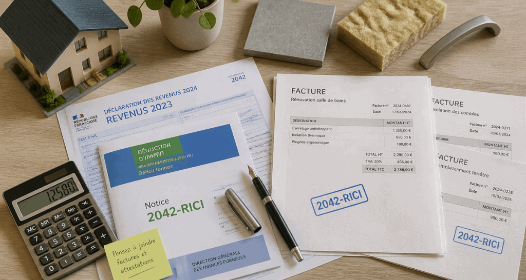 travaux maison impots calculatrice et factures