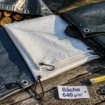 Bache de protection PVC avec œillets et sandows, anti-déchirure au vent