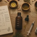 Combien de gouttes d'huile essentielle pour 100ml, flacon, seringue et tableau de dosage