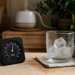 Comment humidifier une chambre : hygromètre à ~50% et humidificateur pour humidité 40-60%
