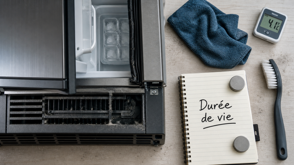 Durée de vie frigo : 10 à 15 ans, entretien et joint de porte