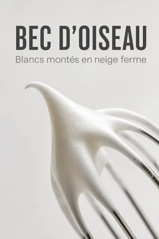 Technique pour monter les blancs en neige avec le test du bec d'oiseau