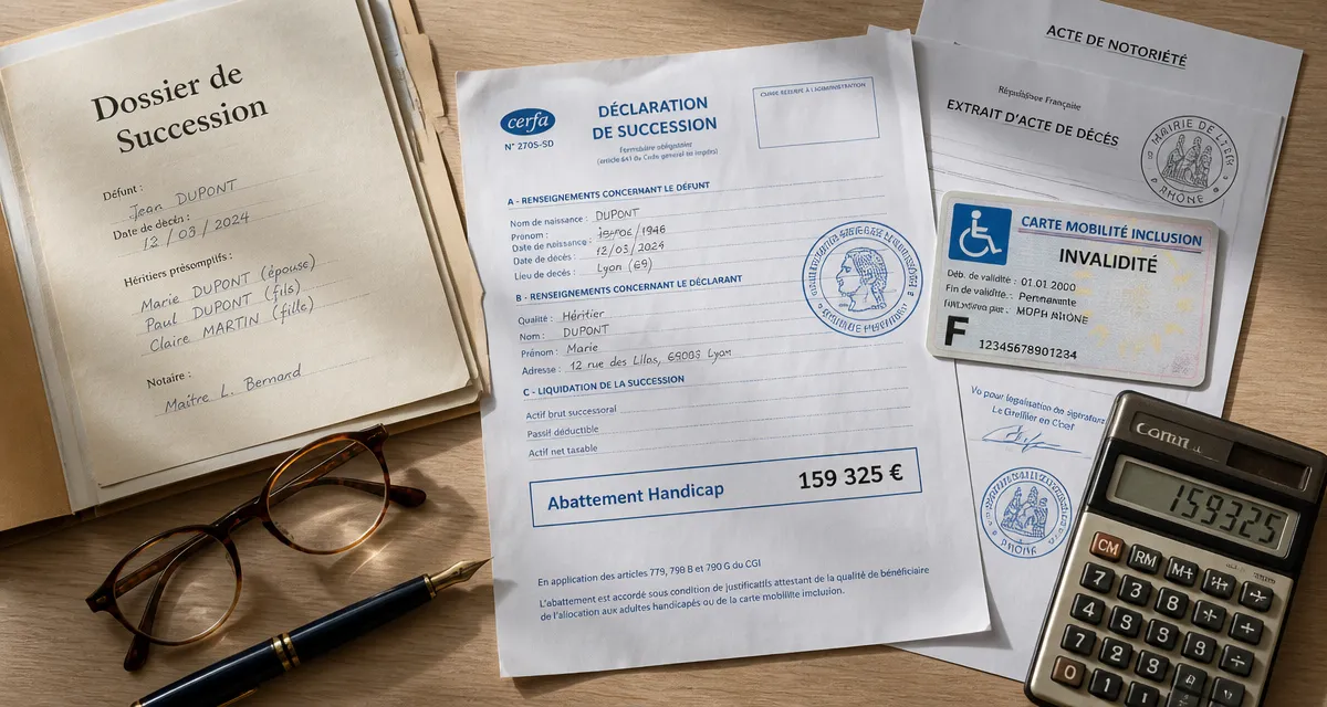 frais de notaire et invalidité dossier succession carte invalidité