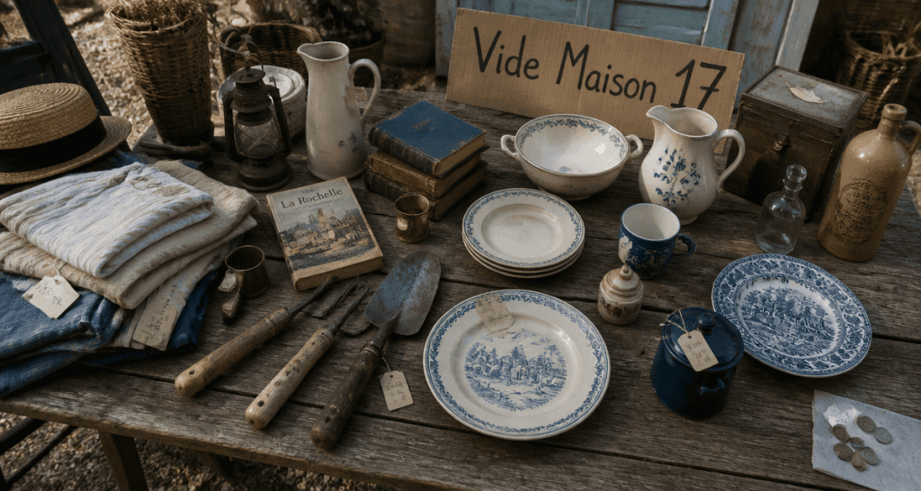 vide maison 17 table objets anciens