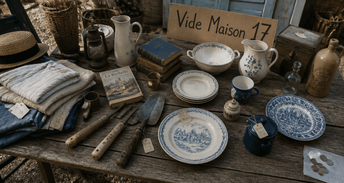 vide maison 17 table objets anciens