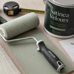 Guittet satinea velours : rouleau et test de rendu velouté sur toile de verre