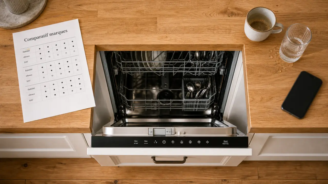 Lave vaisselle quelle marque : comparatif Miele, Bosch, Siemens, Beko fiabilité, silence, budget