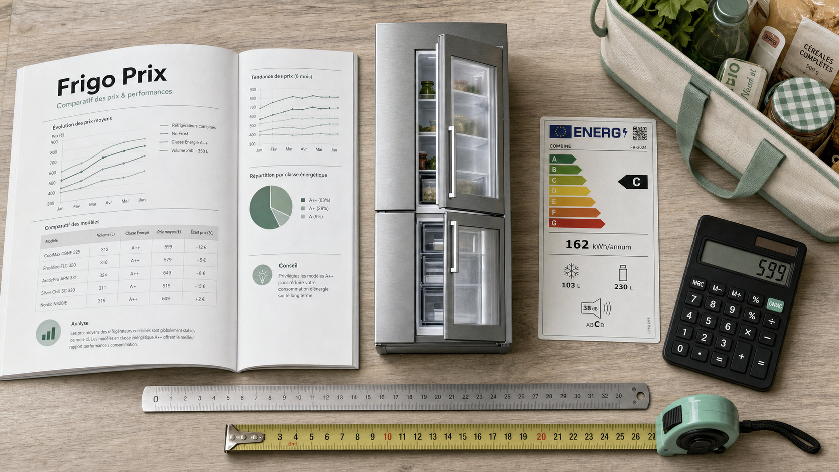 prix d un frigo congelateur, 199 à 759 €