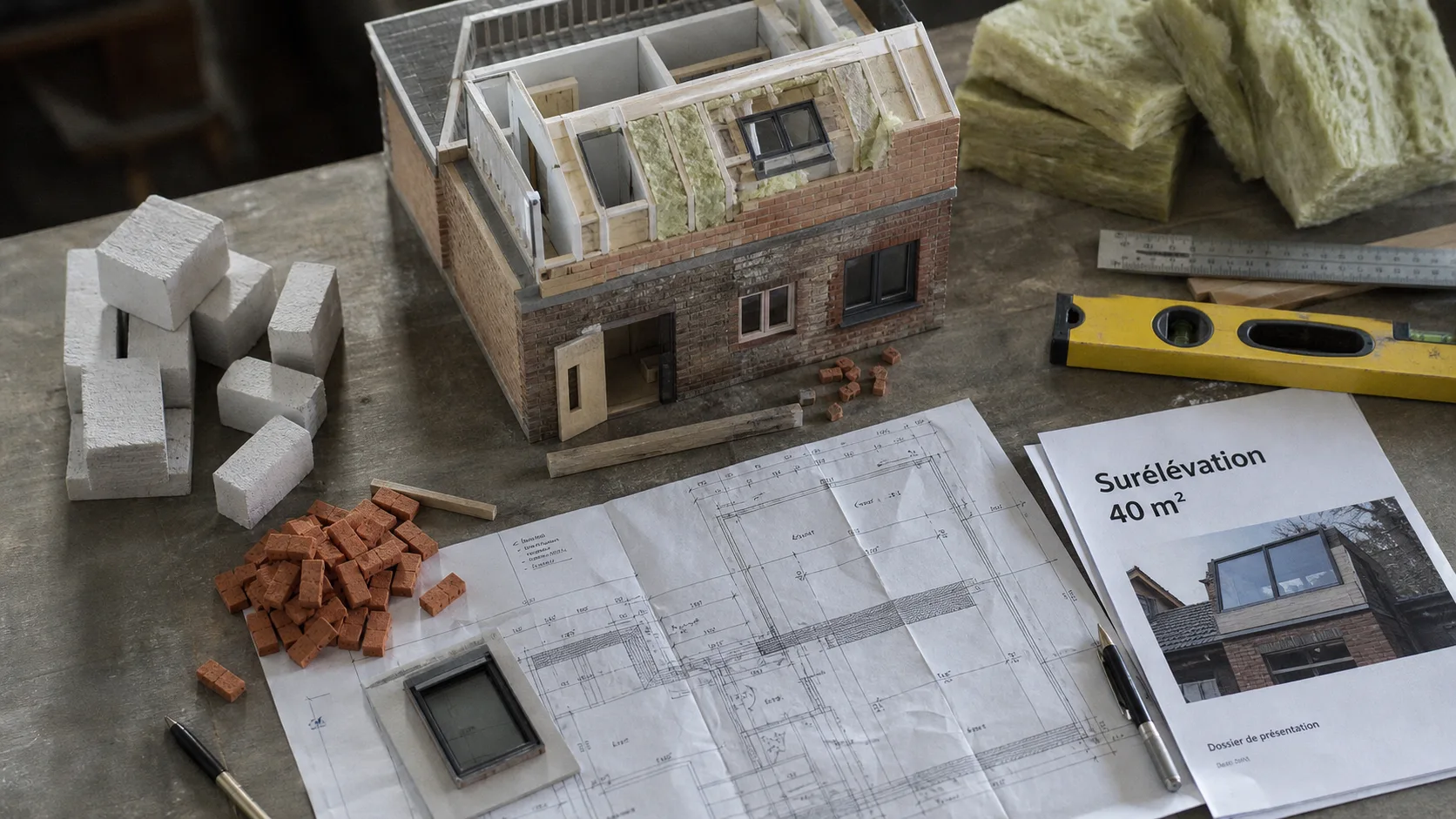 Prix surélévation maison 40m2 : 80 000 à 140 000 € selon structure et finitions