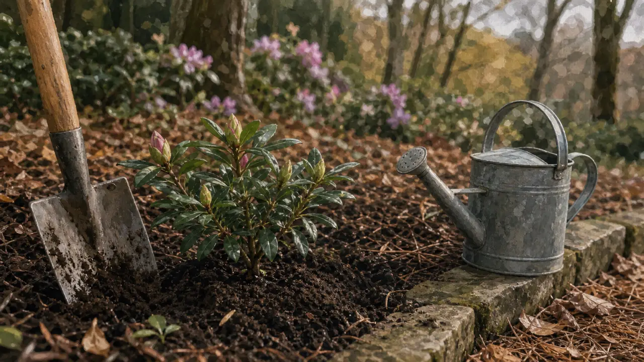 Quand planter un rhododendron : bêche, motte et sol acide, arrosage.