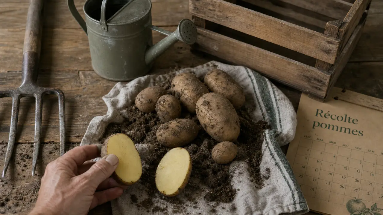 Quand recolter les pomme de terre : peau ferme, feuillage fané, récolte