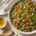 Recette taboulé méditerranéen sans cuisson, plat méditerranéen frais prêt à servir