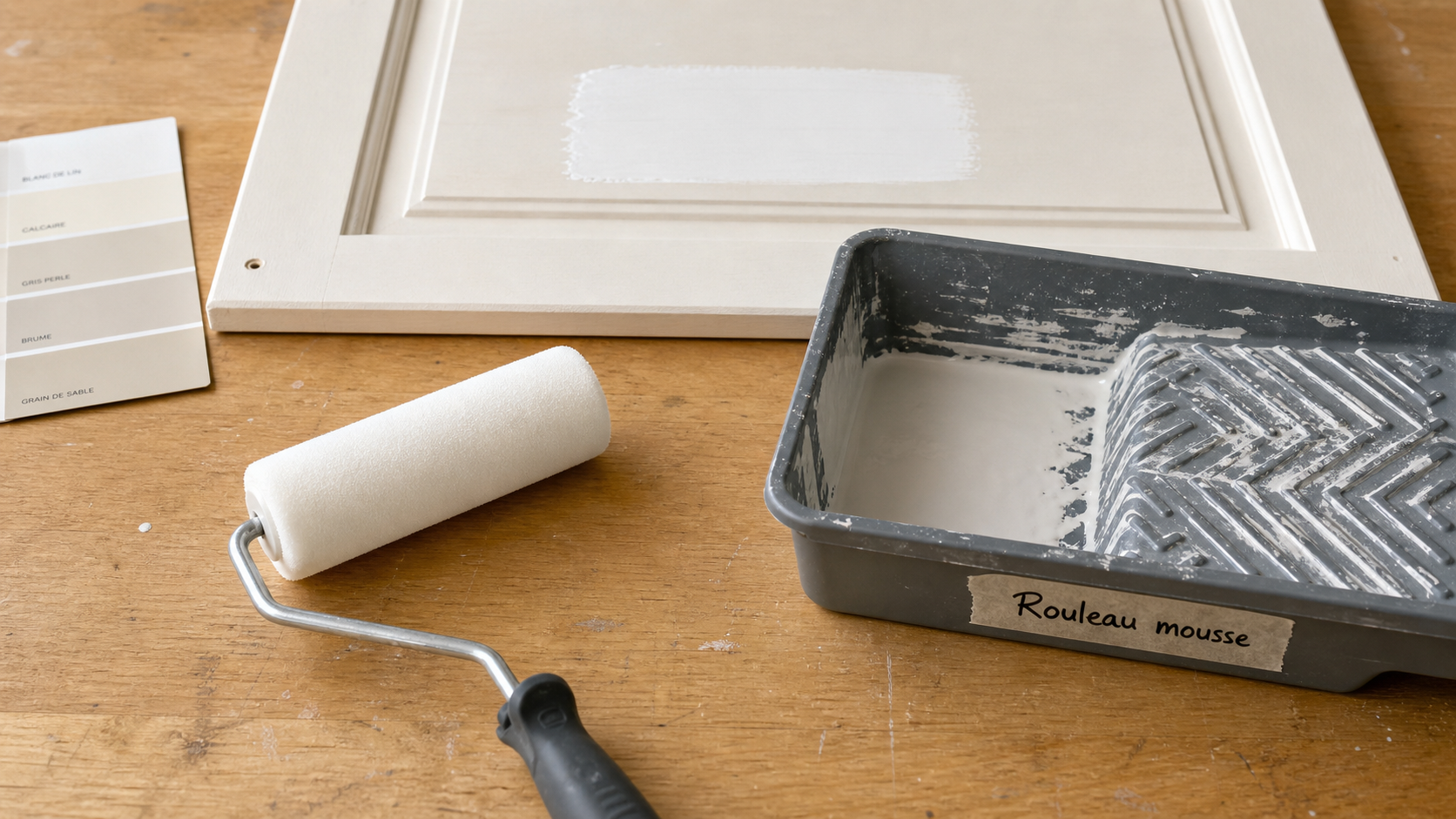 Rouleau en mousse pour quelle peinture : glycéro et vernis, bac à peinture
