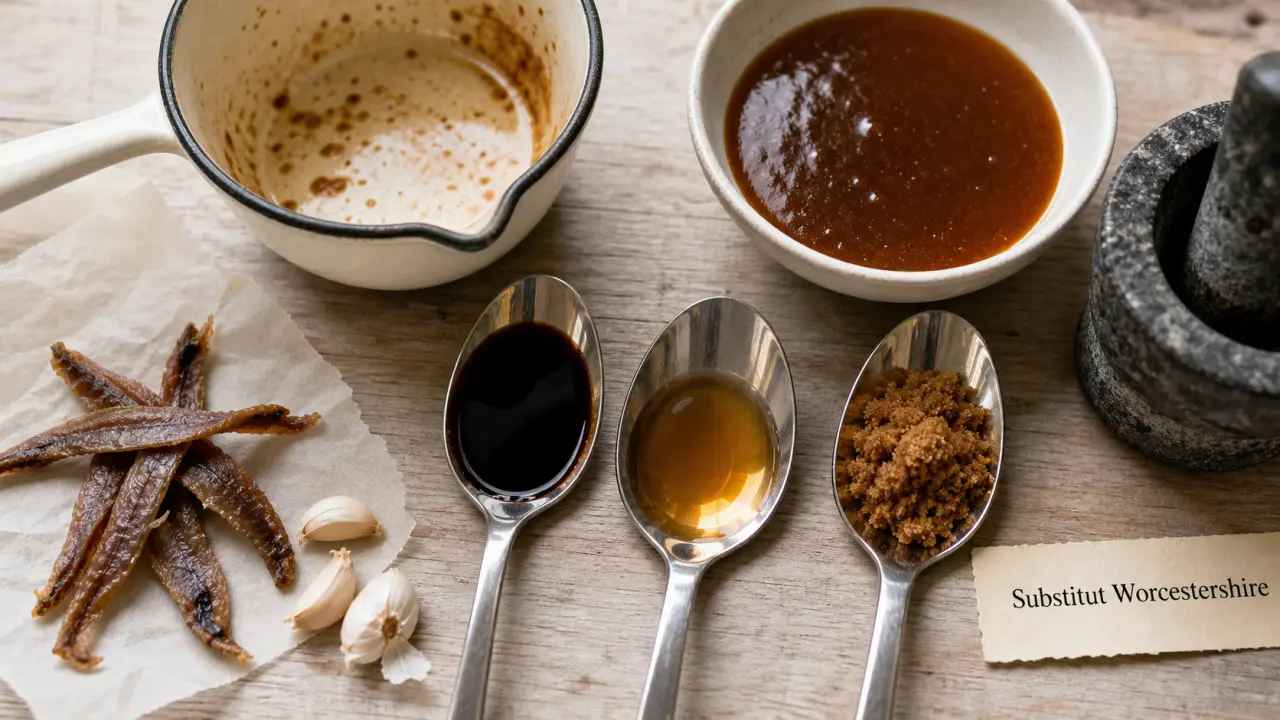 Sauce Worcestershire remplacer : substituts (soja, vinaigre, cassonade) pour marinades et cocktails
