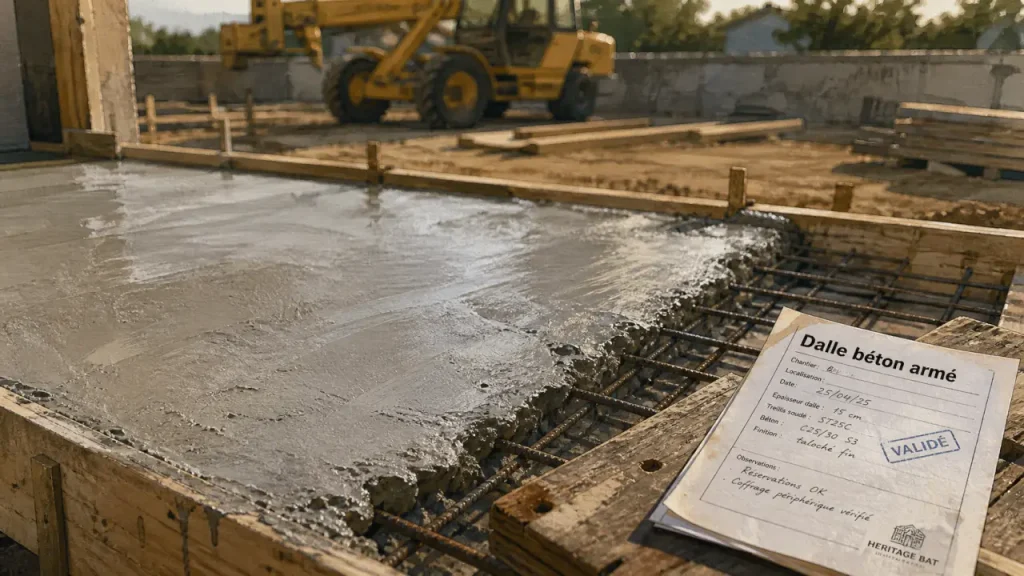 Portée, épaisseur, pose : ce qu’il faut vérifier avant de choisir une dalle en béton armé