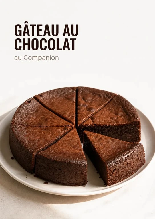 Meilleur gâteau au companion moelleux au chocolat, servi sur une assiette blanche