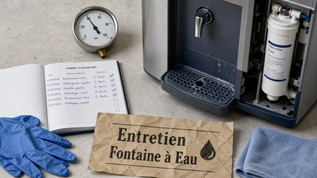Odeurs, tartre, pannes : l’entretien d’une fontaine à eau en 2 visites par an