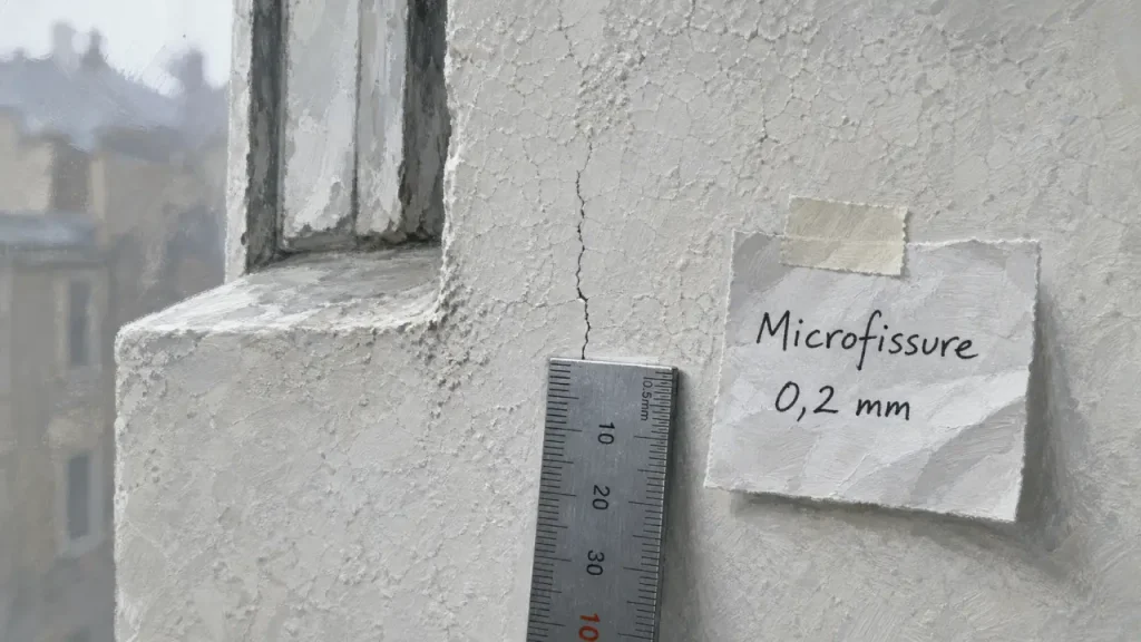 Microfissure sur crépi extérieur : le seuil de 0,2 mm qui change le diagnostic